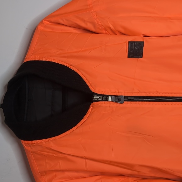 Timberland Pro Y2K Reversible Black Orange Quilted Long Sleeve Coat 2X - Picture 12 of 16